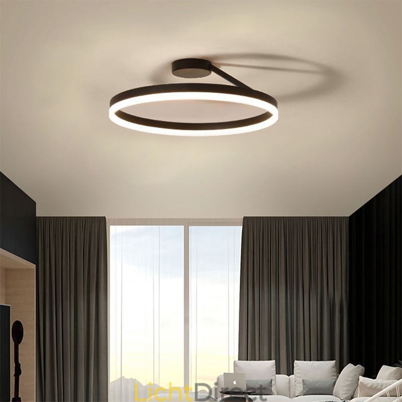 Moderne plafondlamp met cirkelvormige verlichting en acryl lampenkap