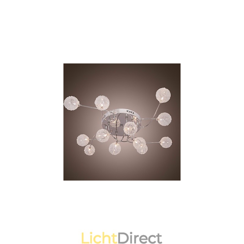 G4 12 lichts ijzeren inbouwlamp met aluminium kappen