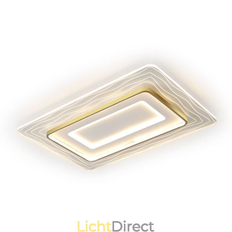 Rechthoekige, inbouw minimalistische, ultradunne plafondlamp van acryl