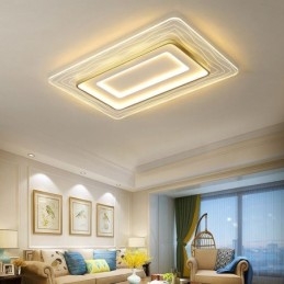 Rechthoekige, inbouw minimalistische, ultradunne plafondlamp van acryl