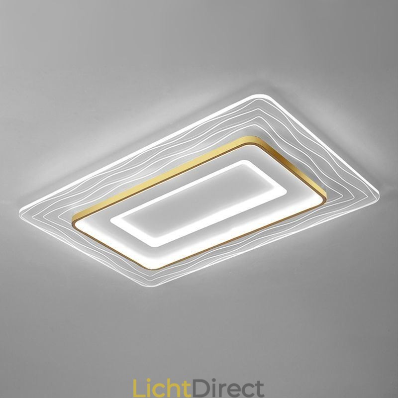 Rechthoekige, inbouw minimalistische, ultradunne plafondlamp van acryl