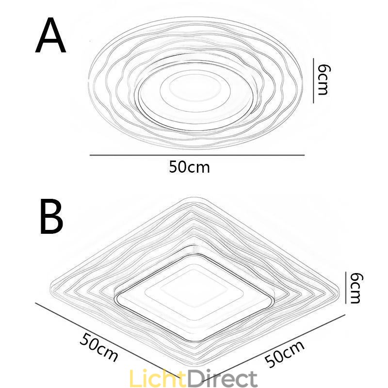 Plafondlamp met minimalistische, ultradunne plafondlamp van acryl