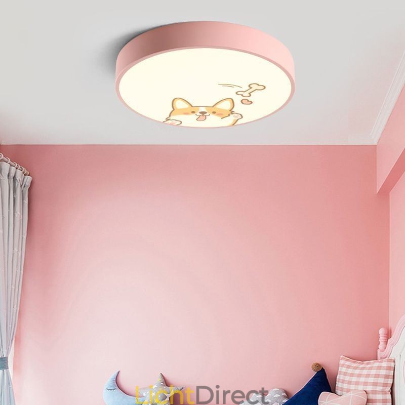 Cartoon plafondlamp voor kinderen met dierenmotief