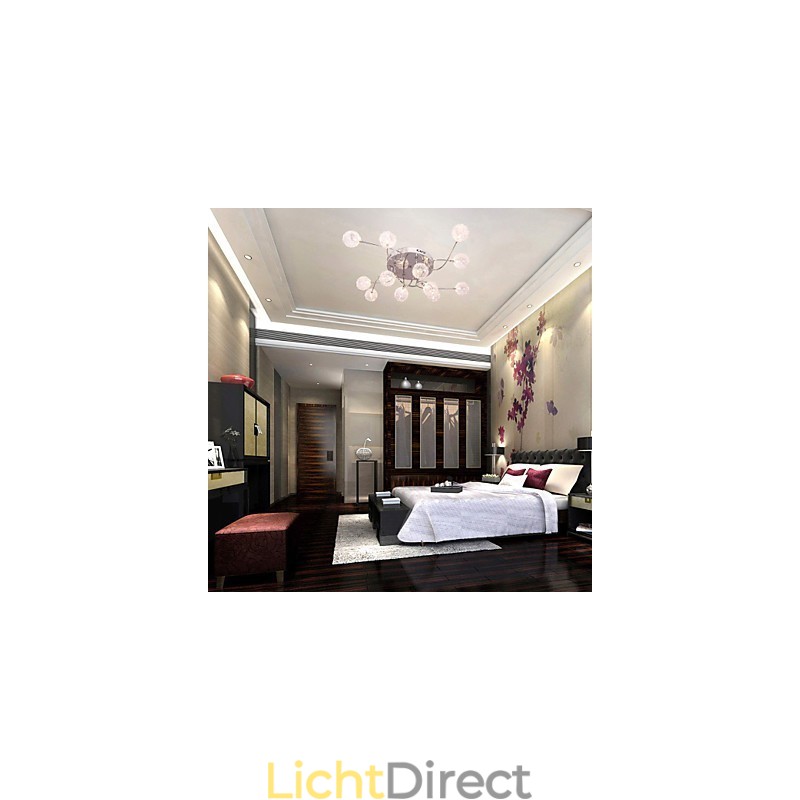 G4 12 lichts ijzeren inbouwlamp met aluminium kappen