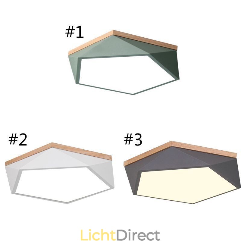 Moderne plafondlamp met diamantvormig design, dimbaar, inbouw plafondlamp armatuur