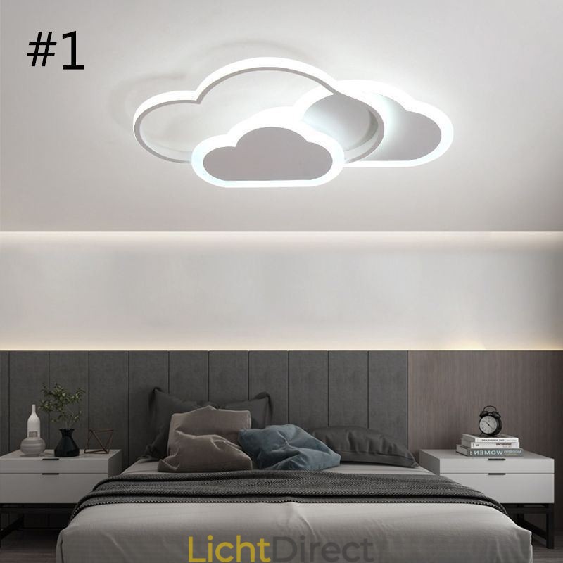 Moderne creatieve acryllampen in de vorm van een wolk, plafondlamp met plafondbevestiging