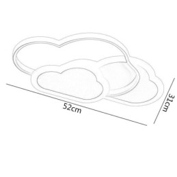 Moderne creatieve acryllampen in de vorm van een wolk, plafondlamp met plafondbevestiging