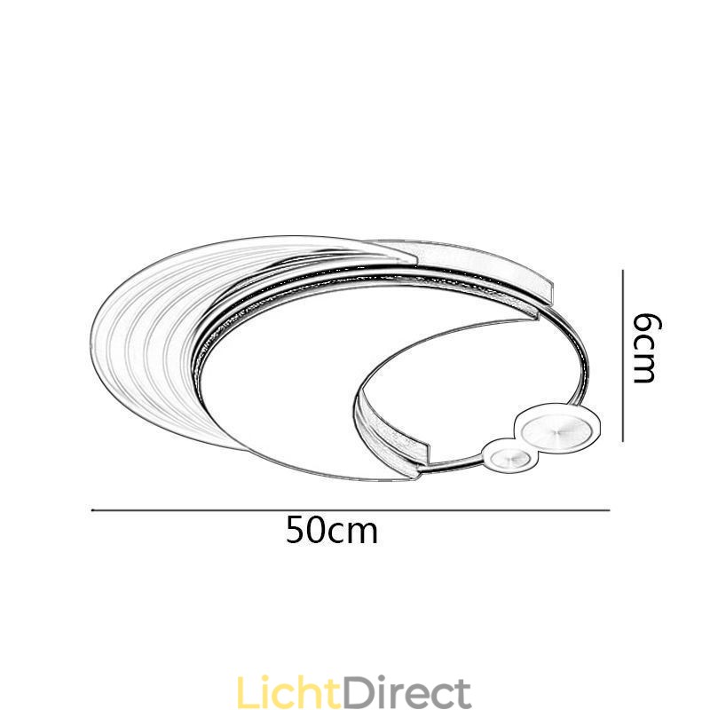 Dimbare plafondlamp moderne inbouwverlichtingsarmaturen met maanvorm 36W