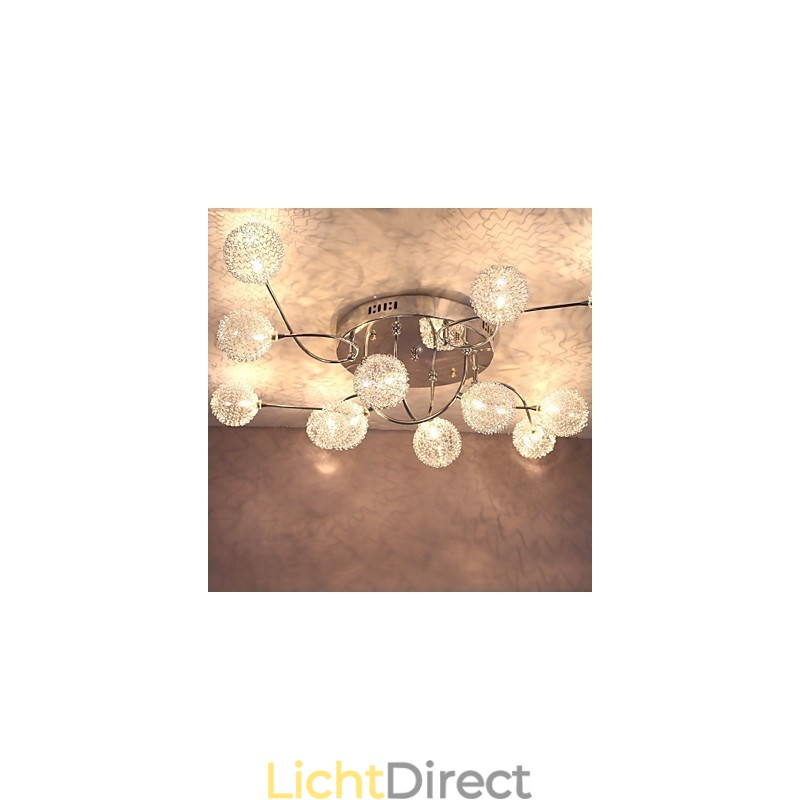 G4 12 lichts ijzeren inbouwlamp met aluminium kappen