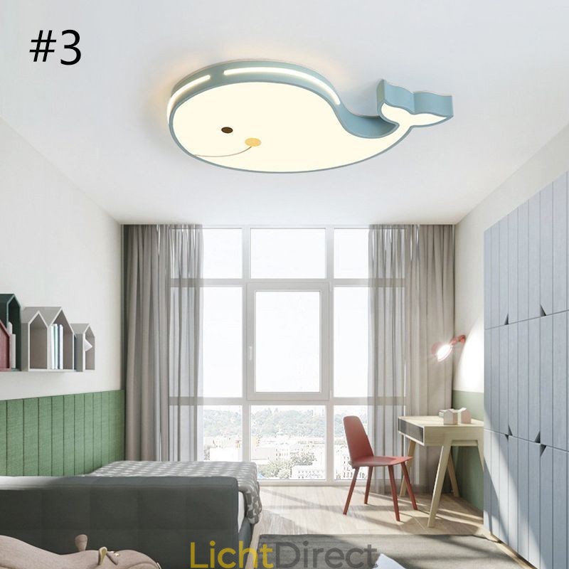 Dolfijnpatroon dimbaar plafondlamp creatief plafondarmatuur kinderen