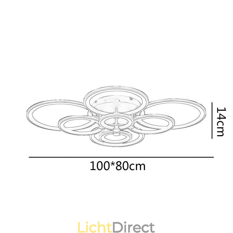 Dimbare plafondlamp moderne ring cirkel plafondlamp
