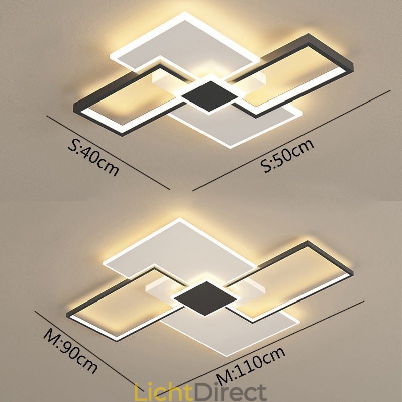 Inbouw vierkante plafondlamp