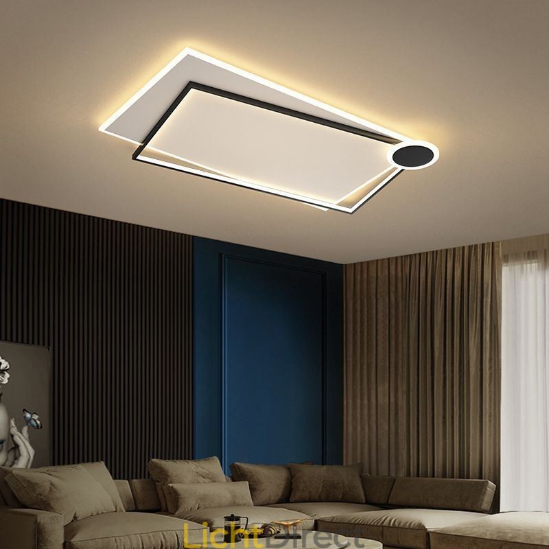 Minimalistische plafondlamp met vlakke montage