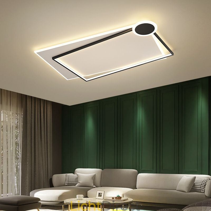 Minimalistische plafondlamp met vlakke montage