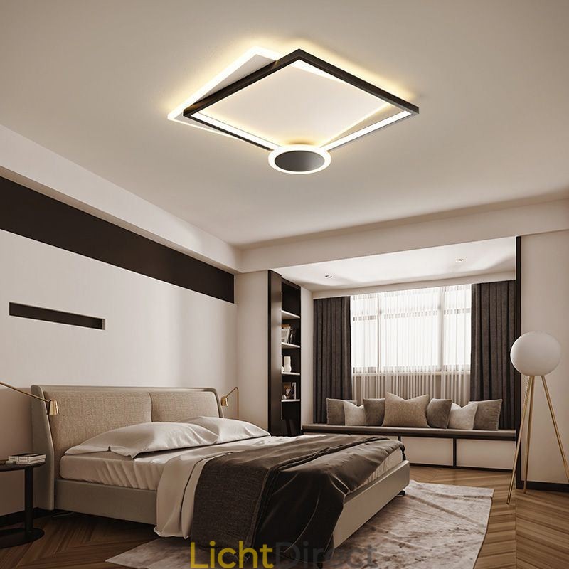 Minimalistische plafondlamp met vlakke montage