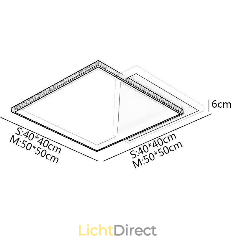 Moderne plafondlamp met inbouwmontage
