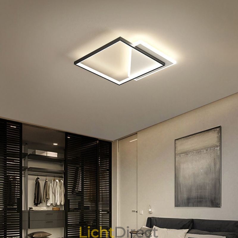 Moderne plafondlamp met inbouwmontage