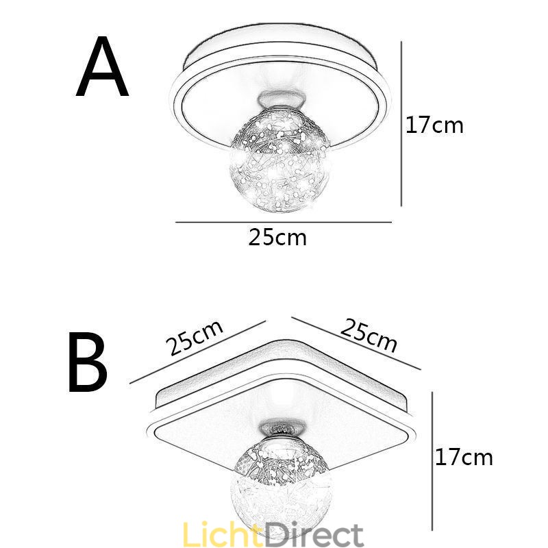 Plafondlamp voor inbouw in woondecoratie
