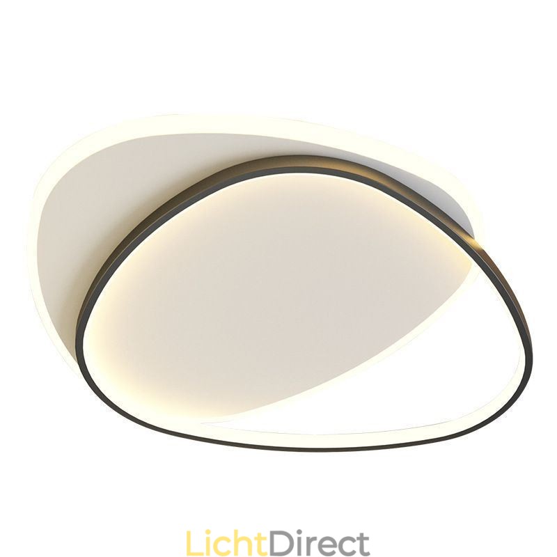 Plafondlamp met dubbele driehoekige inbouw