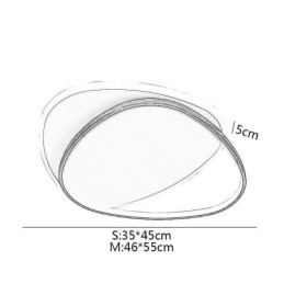 Plafondlamp met dubbele driehoekige inbouw