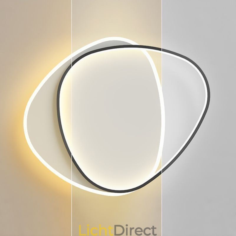 Plafondlamp met dubbele driehoekige inbouw