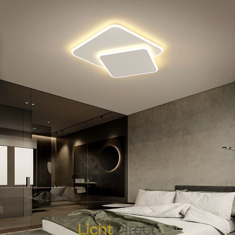 Inbouw dubbele vierkante plafondlamp
