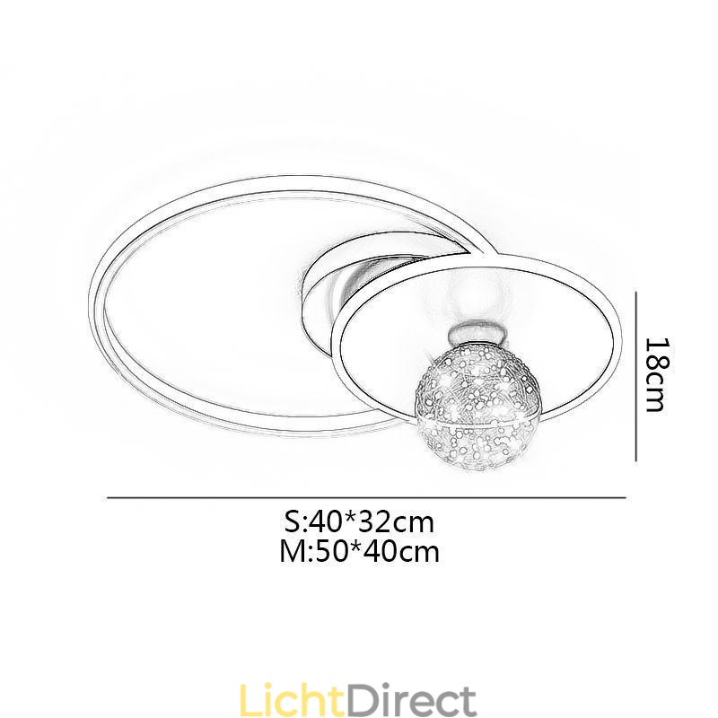 Minimalistische plafondlamp voor inbouw in woondecoratie