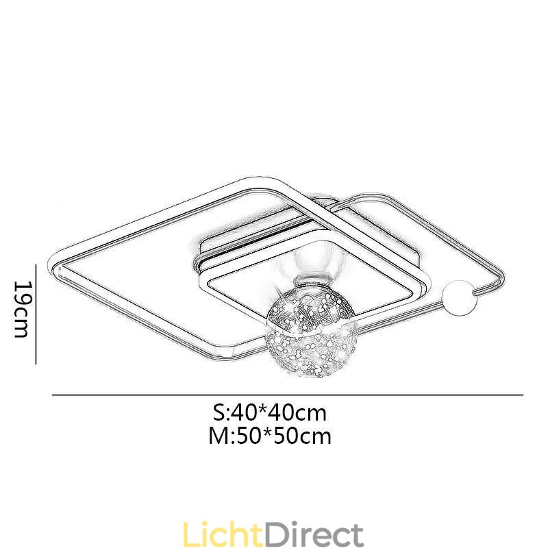 Moderne plafondlamp voor inbouw in woondecoratie