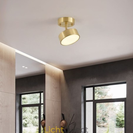 Goud koperen mini ronde plafondlamp Goud koperen mini ronde plafondlamp