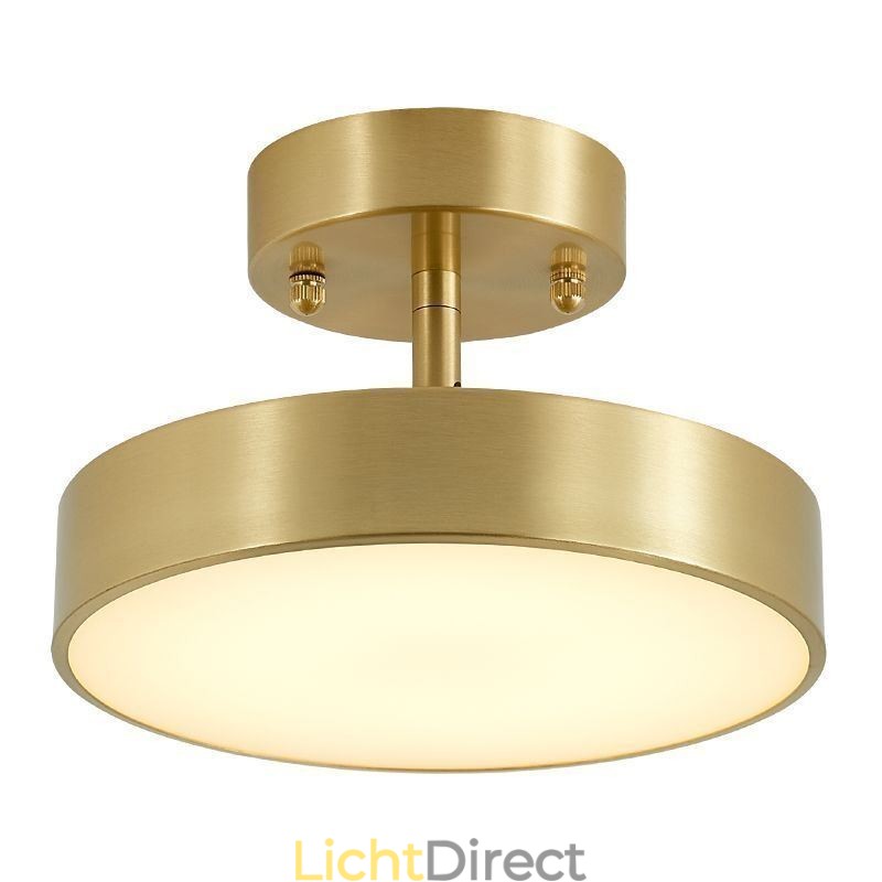 Goud koperen mini ronde plafondlamp