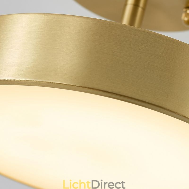Goud koperen mini ronde plafondlamp