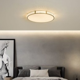 Plafondlamp met ronde montage, driekleurige dimfunctie
