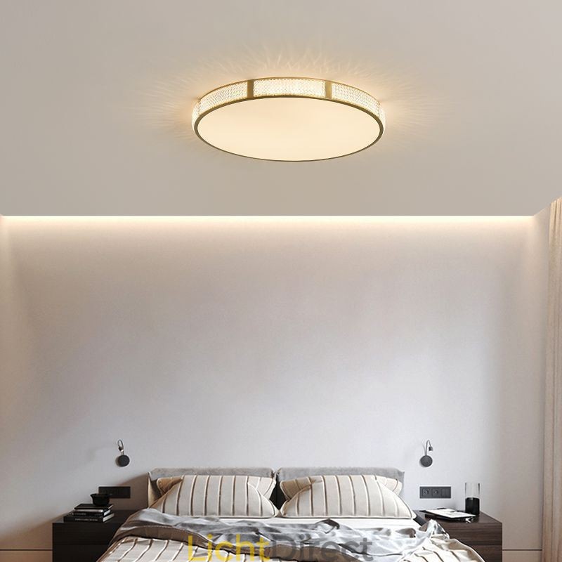 Plafondlamp met ronde montage, driekleurige dimfunctie