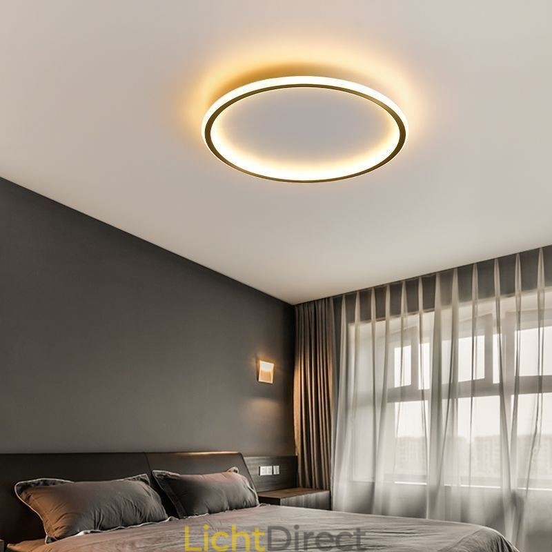 Plafondlamp met ronde montage, driekleurige dimfunctie