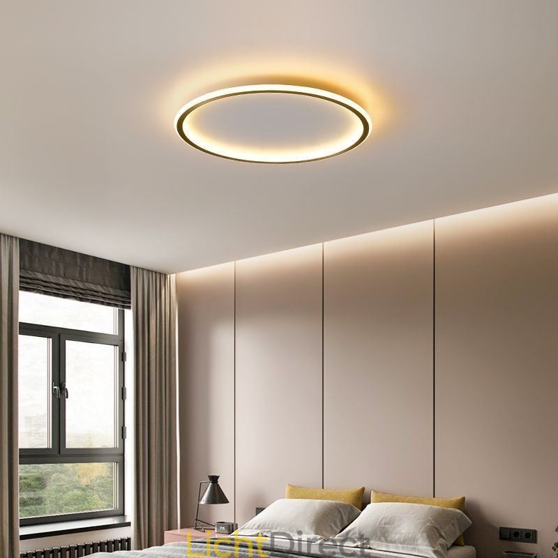Plafondlamp met ronde montage, driekleurige dimfunctie