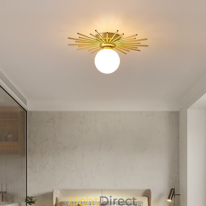 Moderne 1-lichts plafondlamp in de vorm van een bolvormige plafondlamp