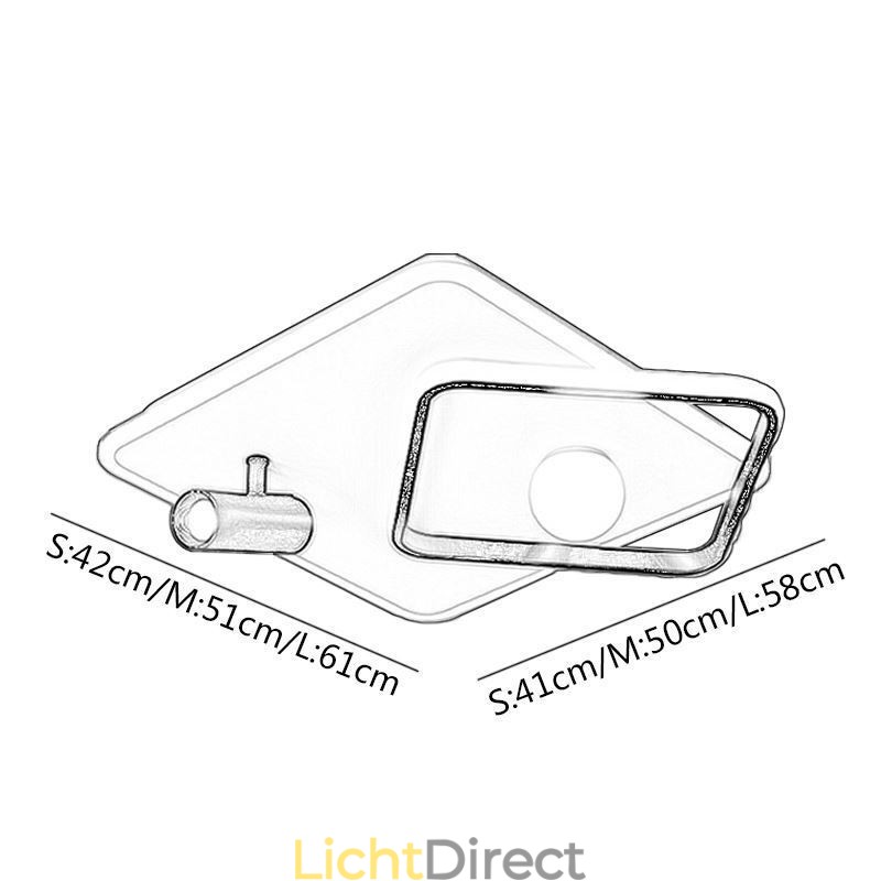 Inbouwspot van acryl in vierkant plafond