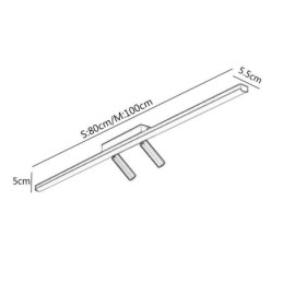 Lineaire plafondinbouwspot van acryl