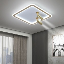 Vierkante plafondlamp met acryl spot