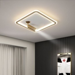 Vierkante plafondlamp met acryl spot