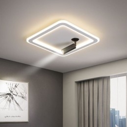 Vierkante plafondlamp met acryl spot