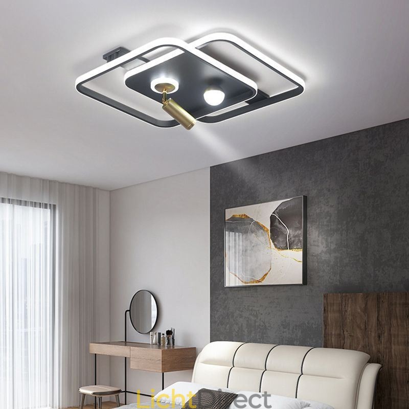 Vierkante plafondlamp van acryl, inbouwspot