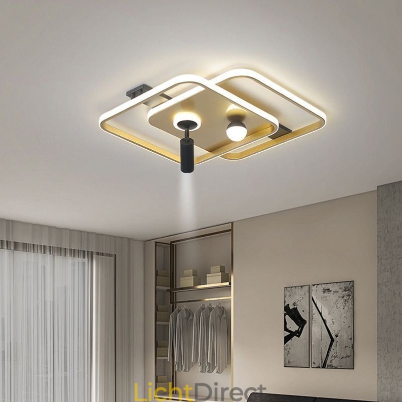 Vierkante plafondlamp van acryl, inbouwspot