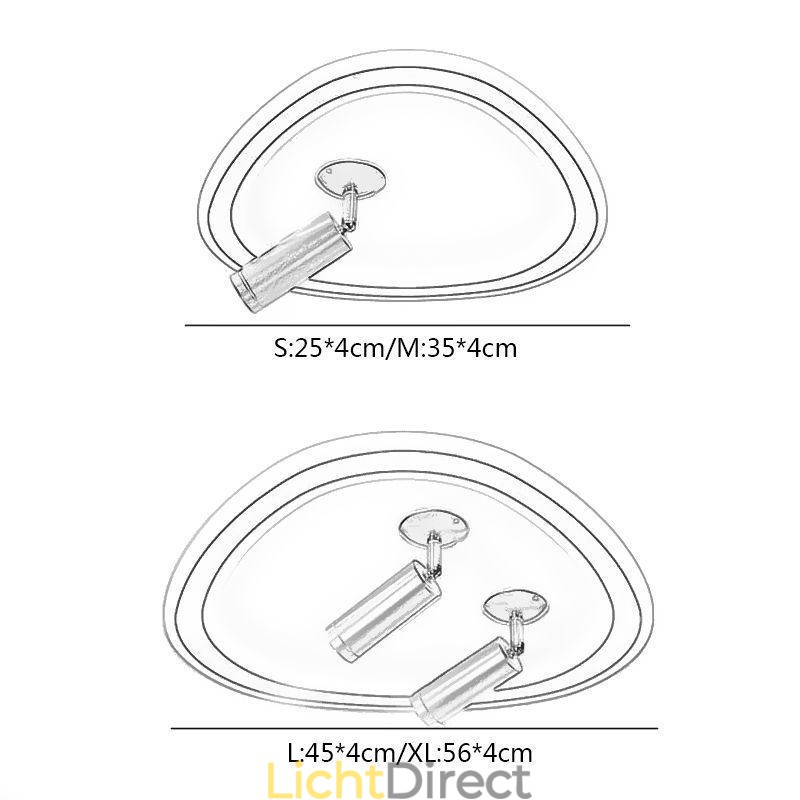 Plafondlamp Acryl Driehoek Inbouwspot