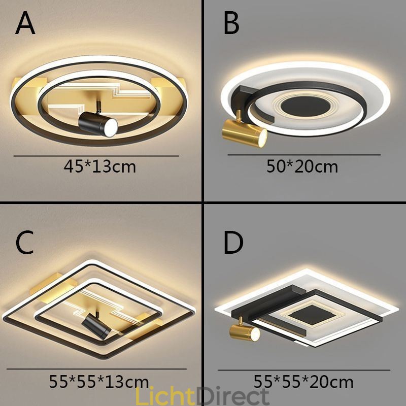 Geometrische plafondlamp van acryl inbouwspot