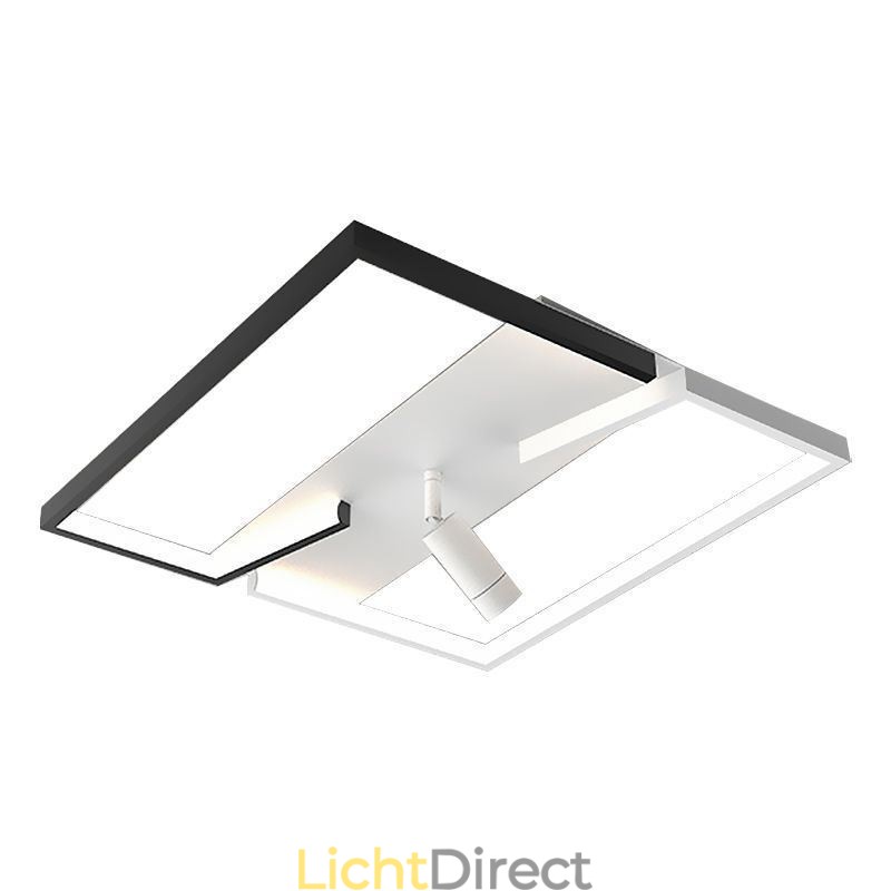 Plafondlamp Zwart & Wit Acryl Verlichting Spotlight