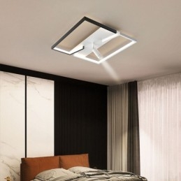 Plafondlamp Zwart & Wit Acryl Verlichting Spotlight