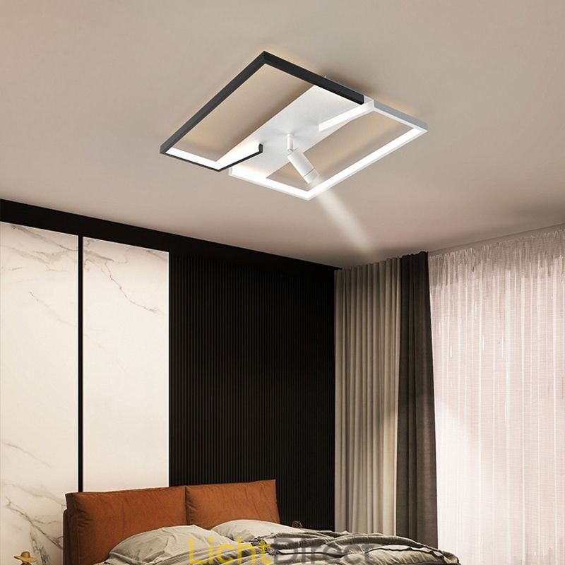 Plafondlamp Zwart & Wit Acryl Verlichting Spotlight