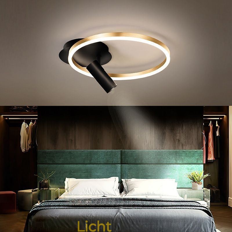Plafondlamp Geborsteld Goud Halo Ring Verlichting Spotlight