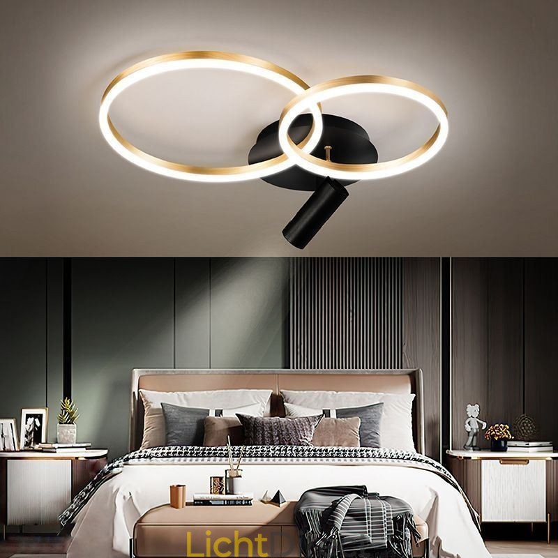Plafondlamp Geborsteld Goud Halo Ring Verlichting Spotlight